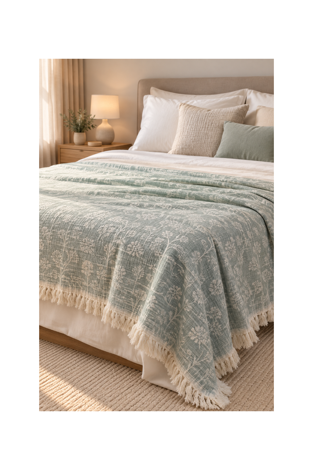 Sage Bloom Bedspread